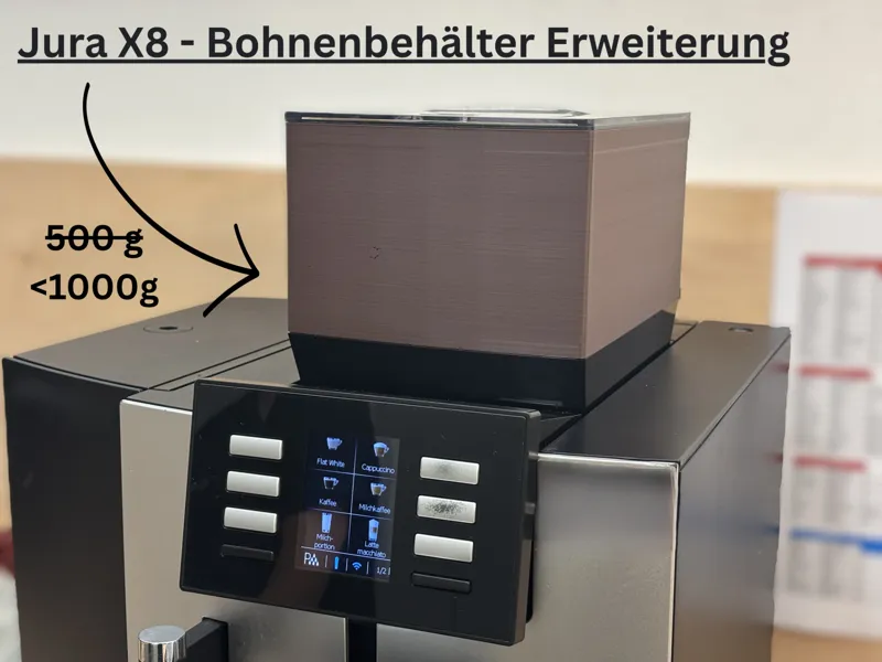 Jura X8 - Bohnenbehälter Erweiterung