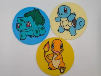 Pokemon coasters - 3 initial pokemon