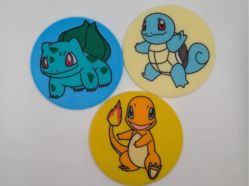 Pokemon coasters - 3 initial pokemon