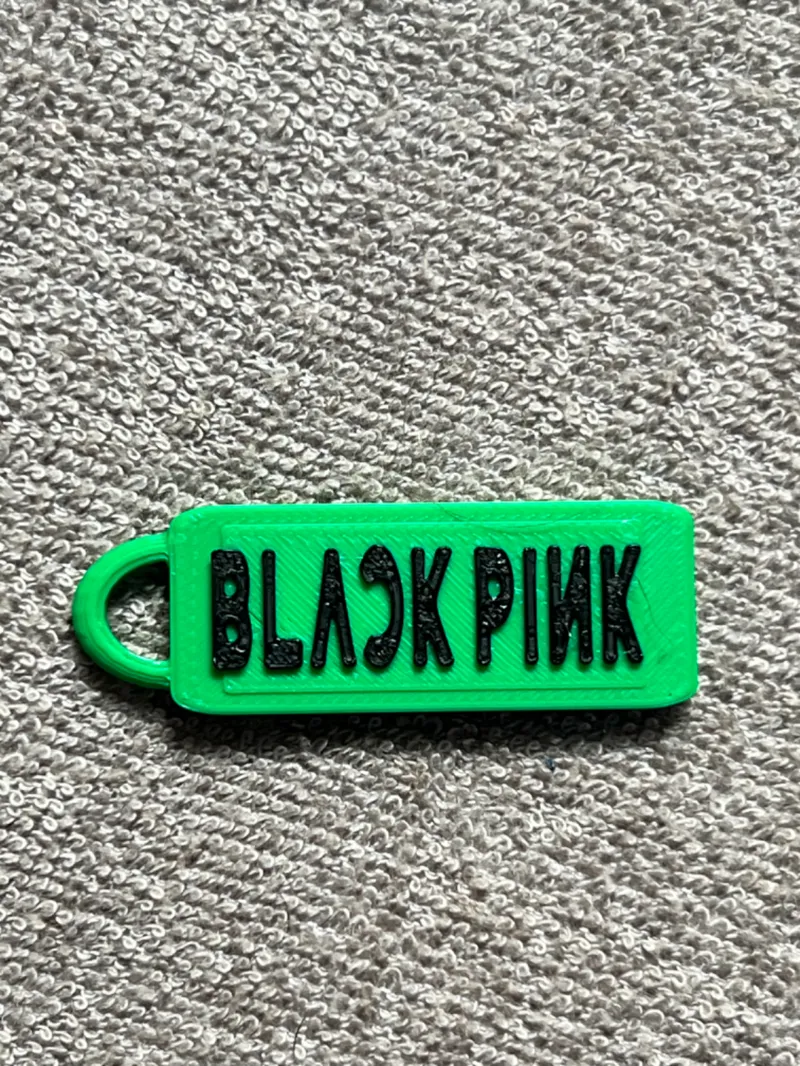 Blackpink keychan logo at the top