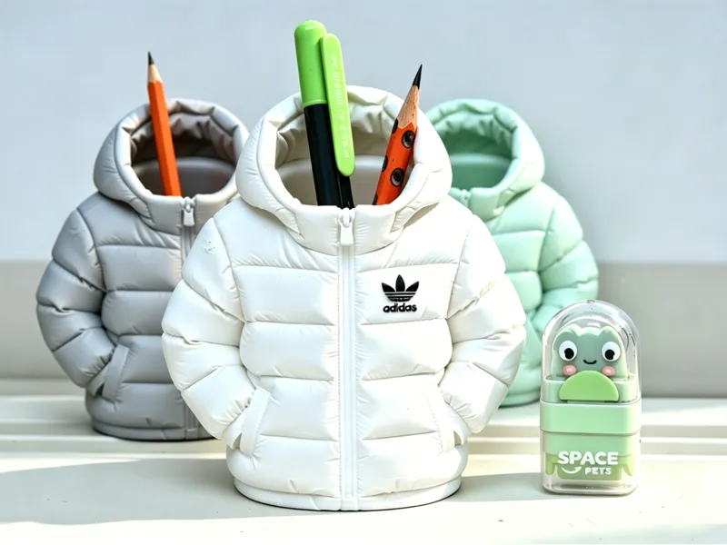 三叶草羽绒服笔筒