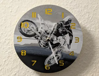 wall / desk clock Motocross Logo