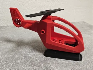 Helicopter compatible with brick duplo