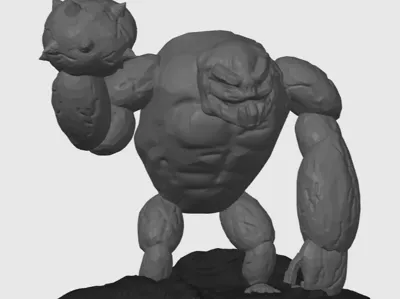 Stone Golem Miniature Dnd Figure