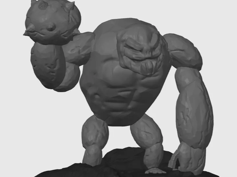 Stone Golem Miniature Dnd Figure