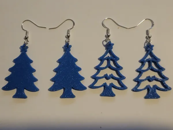 Boucles d'oreilles sapin de Noël