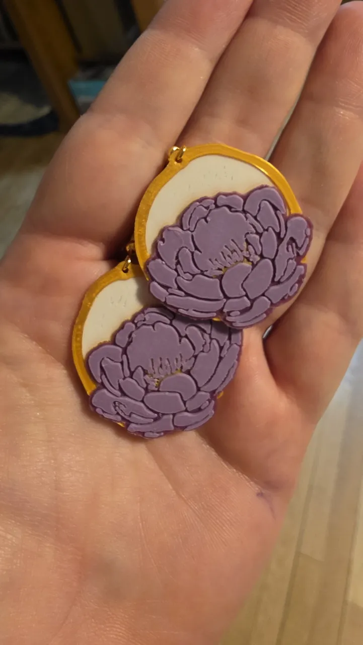 Peony Earrings view 2