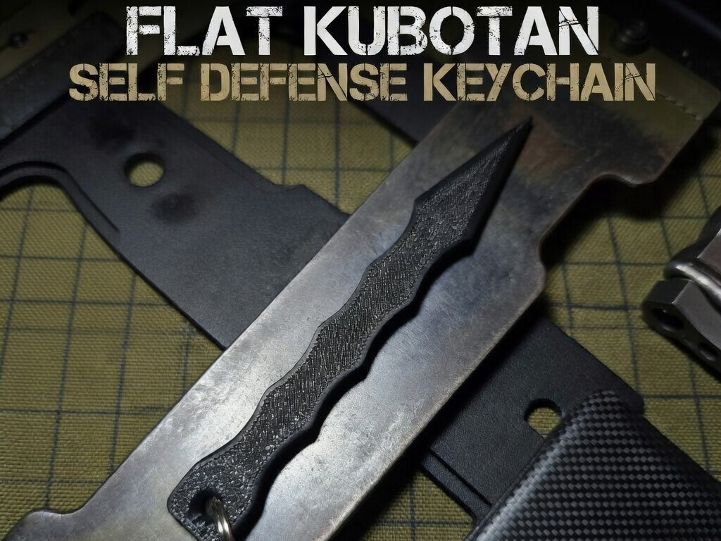 Flat Kubotan Self-Defense Keychain