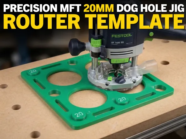 Gabarit de perçage pour trous d'établi MFT 20 mm