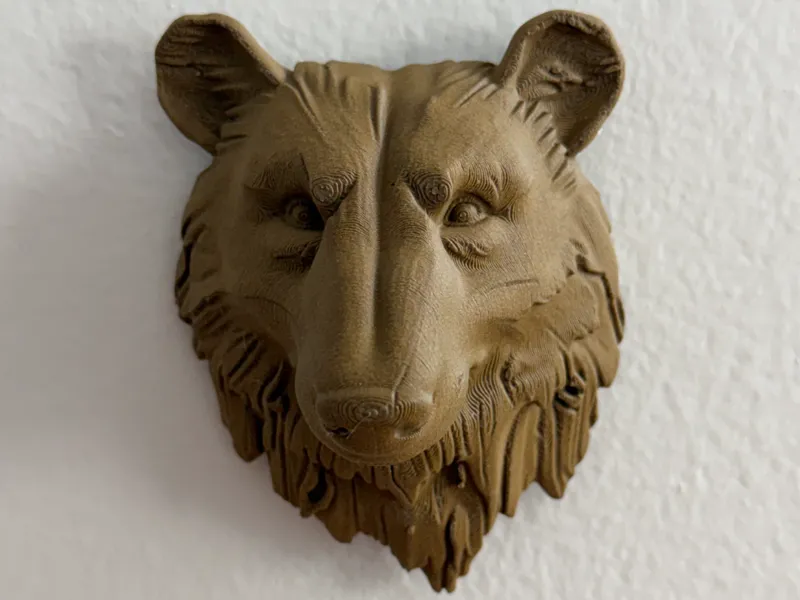 Grizzly Bear Wall Art - 3D Relief Sculpture