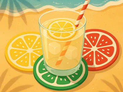 Lemon coasters