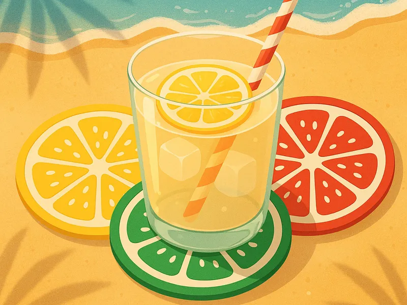 Lemon coasters