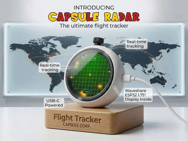 Capsule Radar — Live Flight Radar Desk Gadget
