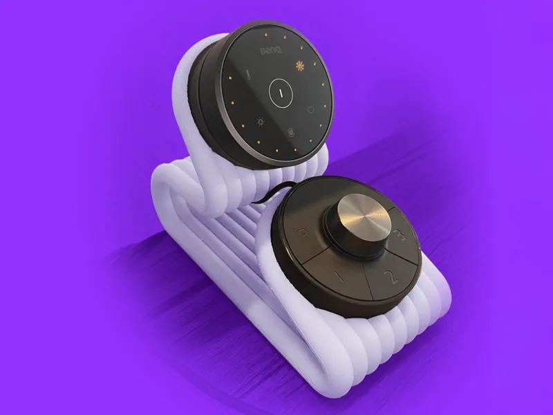 Dual Remote Stand for BenQ Monitor & Light