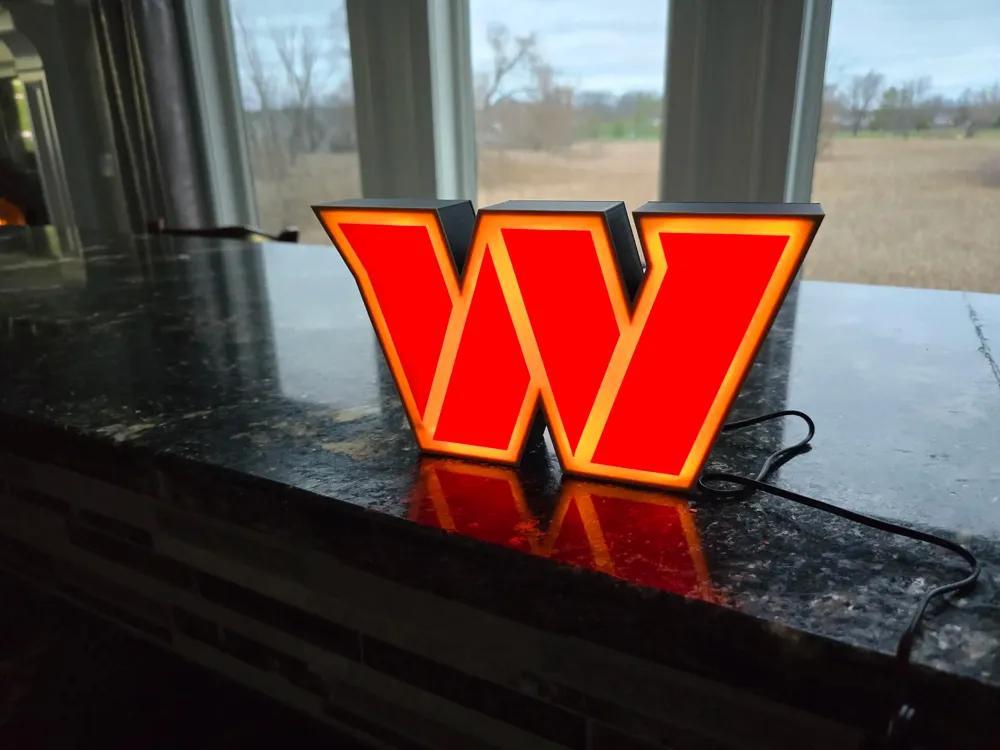 NFL Washington Commanders LED Lightbox by Chester3D MakerWorld ...