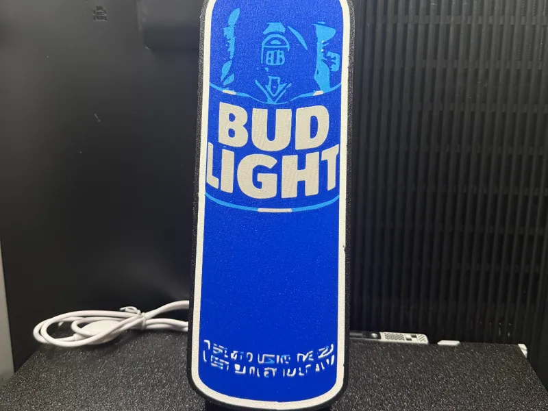 Bud Light Aluminum bottle style lightbox