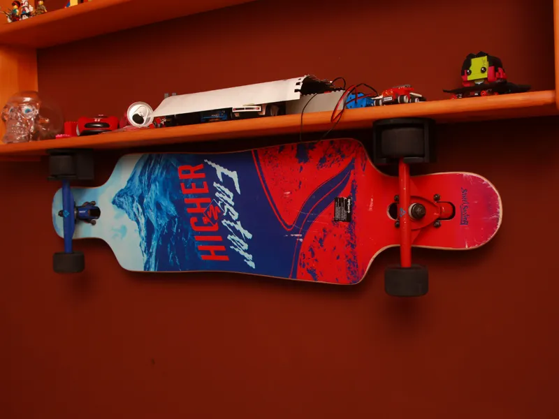 Skateboard under shelf wheel mount