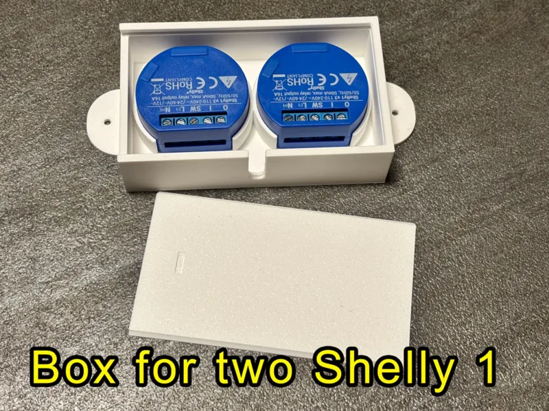 Junction box for two Shelly 1 