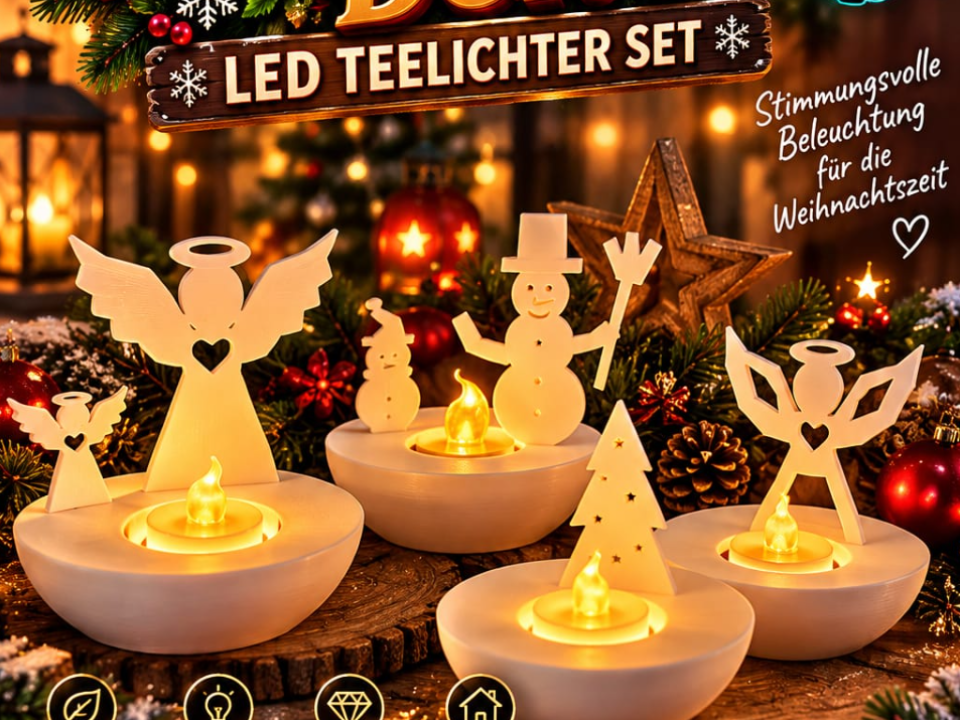 Weihnacht Teelichter Set 3D model
