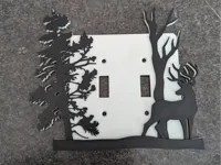 Cache-interrupteur double motif cerf — photo 2