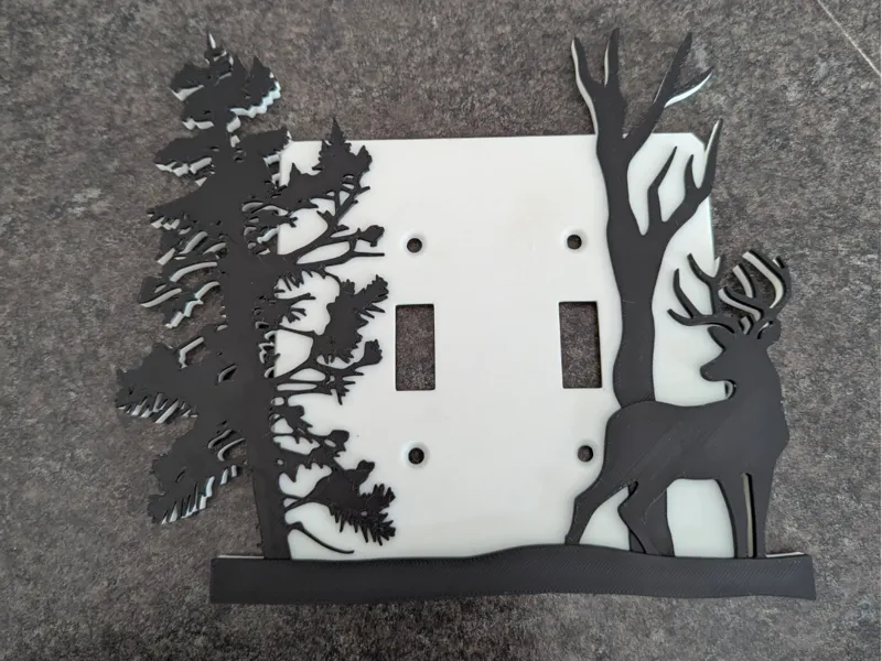 Deer light switch cover double switch