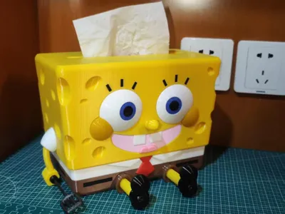 SpongeBob-shaped tissue storage box
