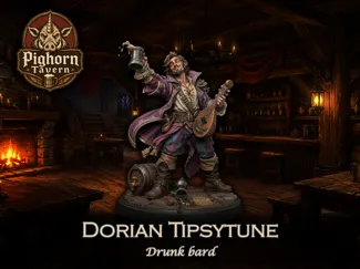 0.2 Pighorn Tavern Bard 28mm 32mm miniature