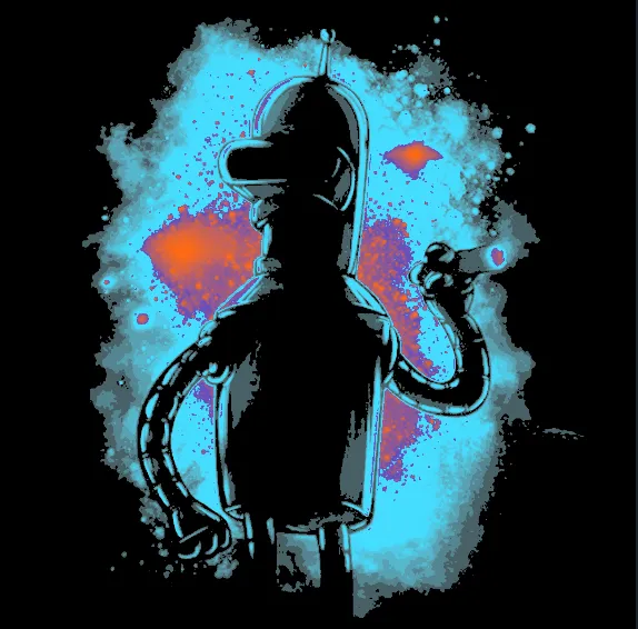 Cosmic Bender - Hueforge Wall Art - 200x200