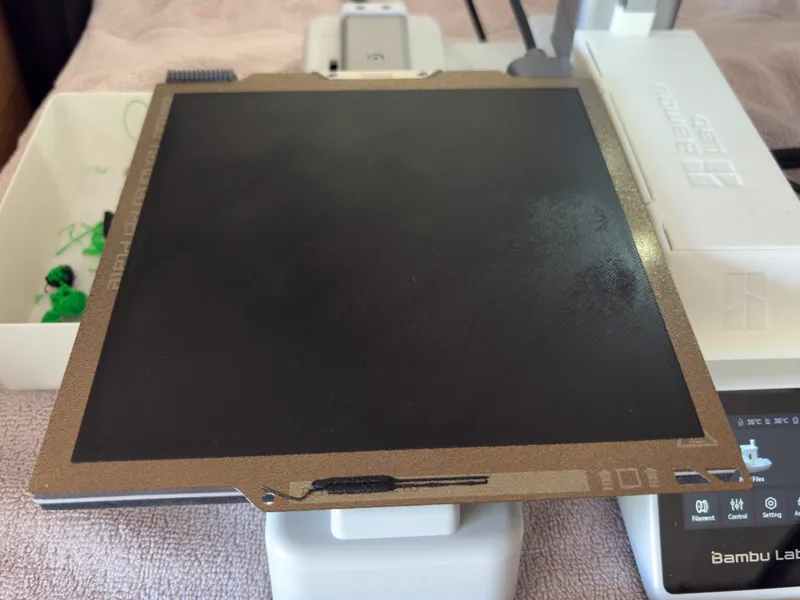 Bed cleaner and extrusion test. 