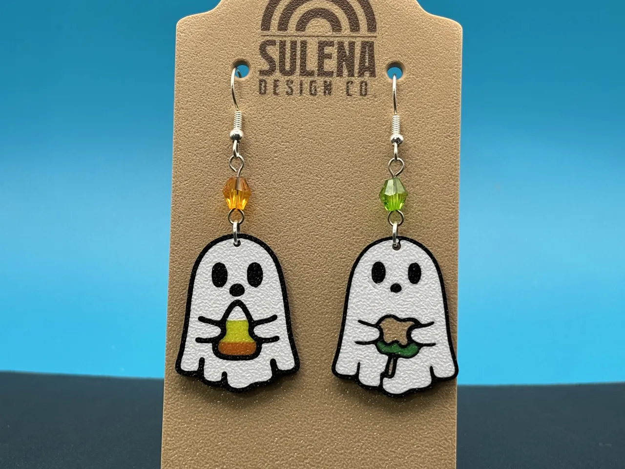 Cute Ghost Halloween Earrings | No AMS Needed view 3