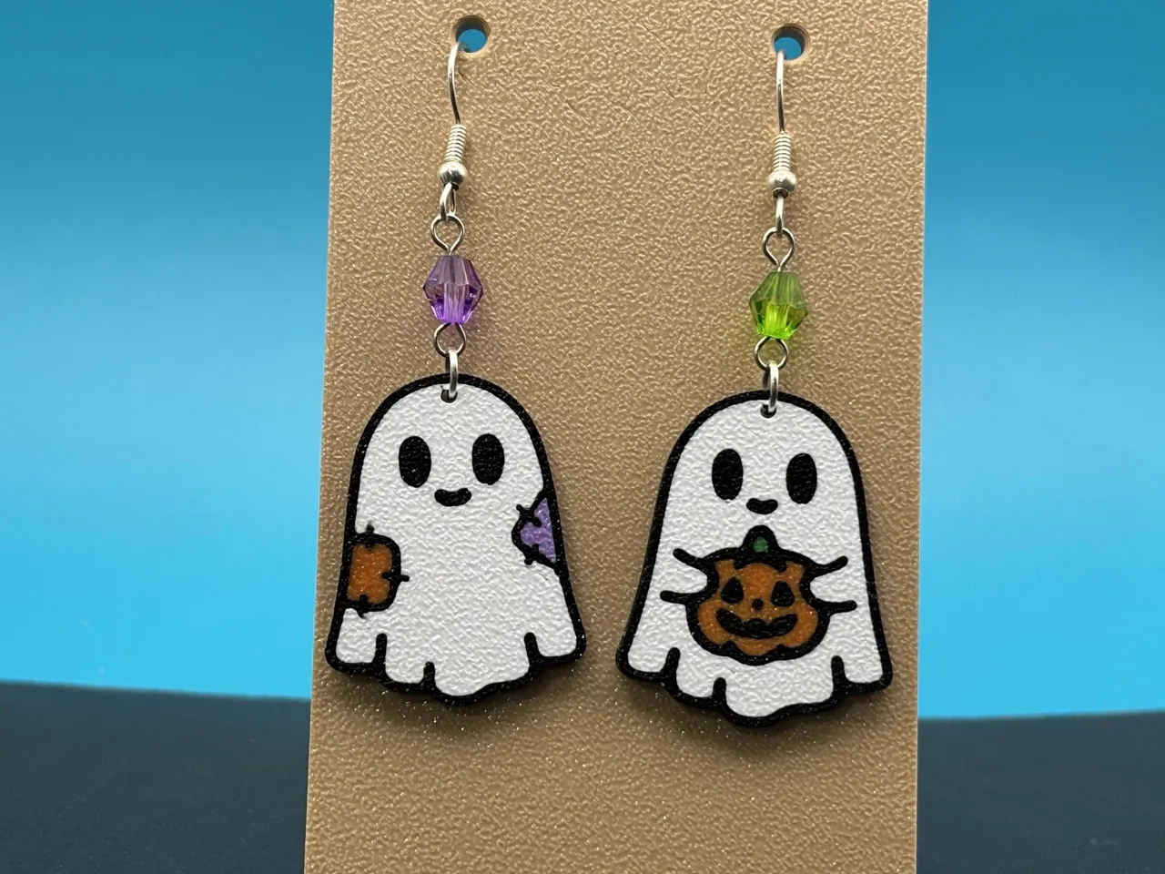 Cute Ghost Halloween Earrings | No AMS Needed view 2
