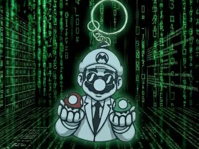 Super Mario Matrix Keychain
