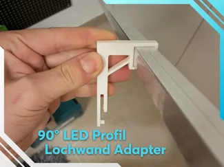 Alu Kanal LED 90° - Adapter für Lochwand