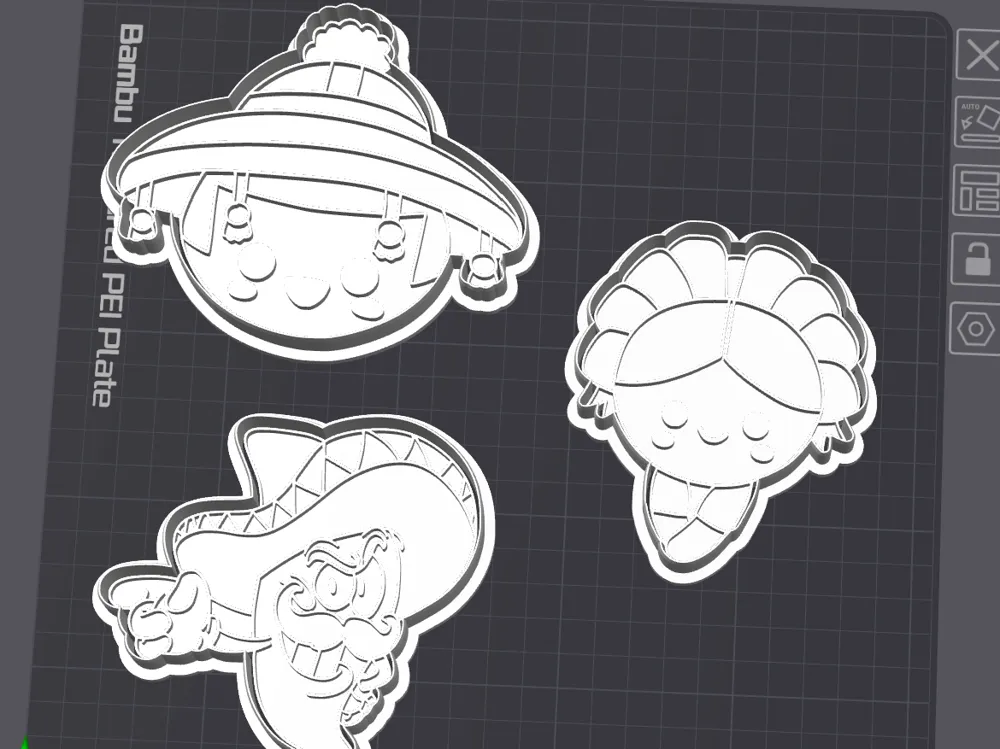 Cortador para modelado: Mexican Cookie Cutters. Referencia del modelo original.