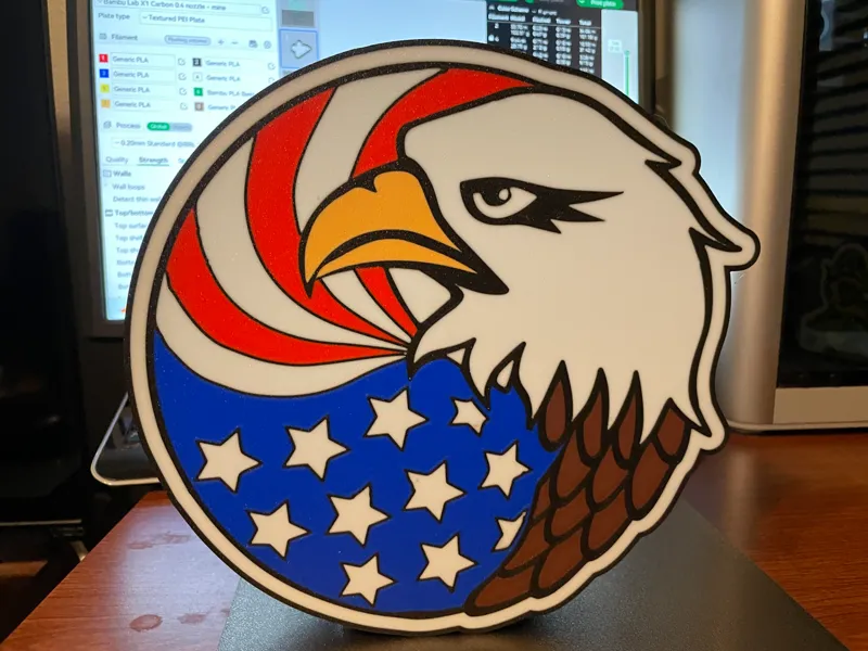 Eagle and flag lightbox
