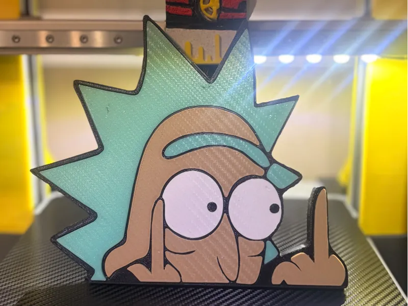 Rick Sanchez No AMS 2d wall art