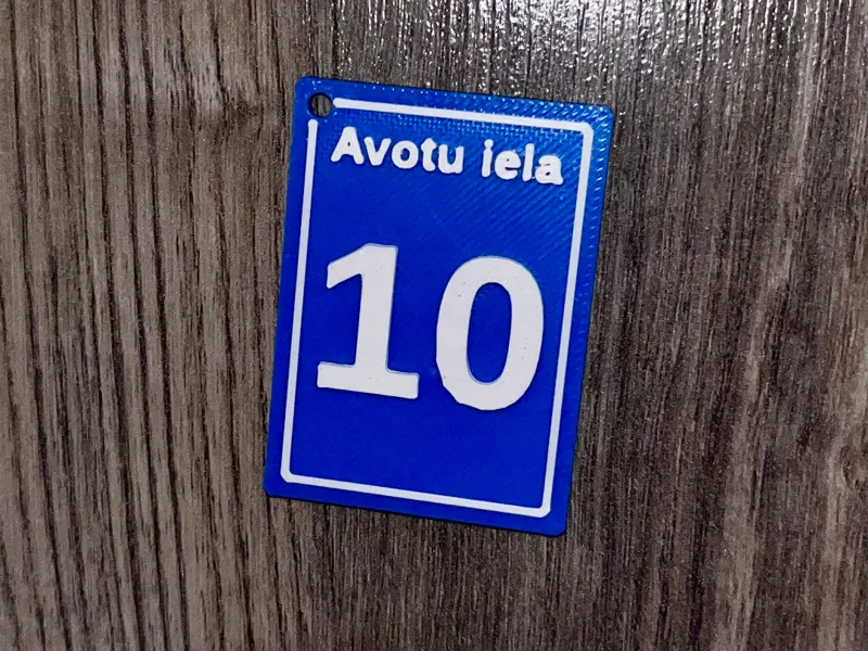 Street name keychain