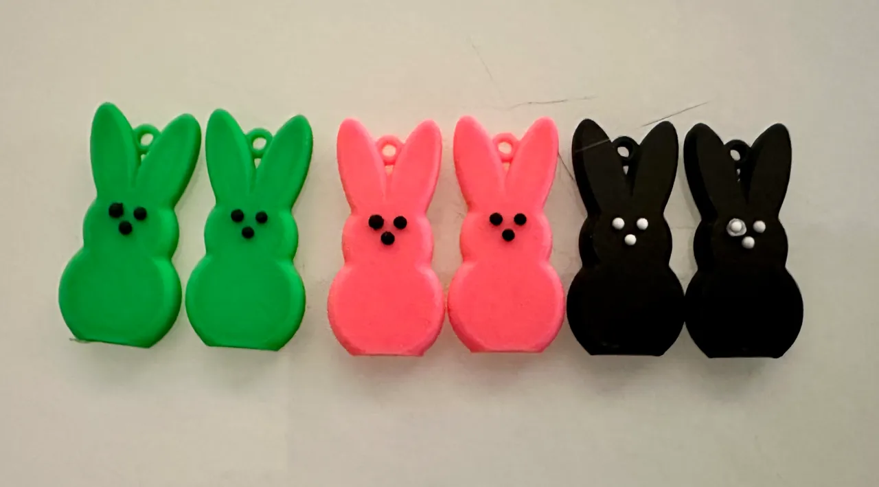 Easter Bunny – hanging earrings view 2