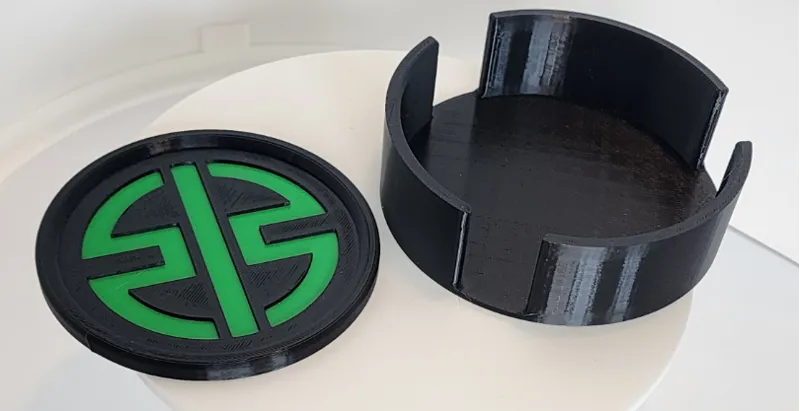Kawasaki Coasters Set w/ Stand (4 coasters)