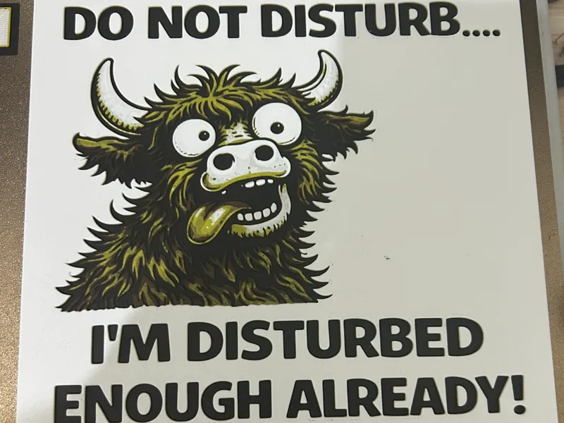 Funny Highland Cow Hueforge Print