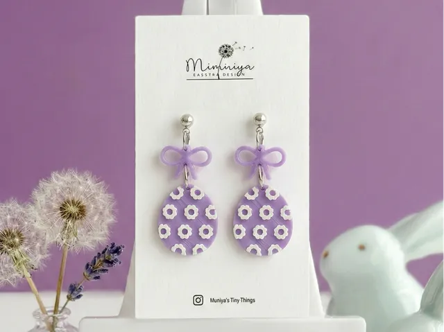Blooming Easter Egg Earrings