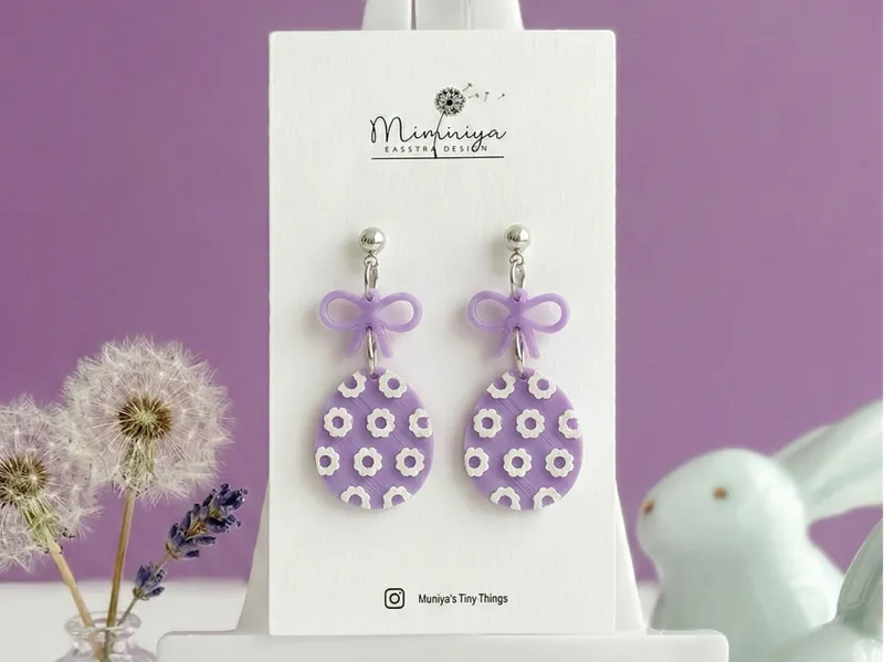 Blooming Easter Egg Earrings