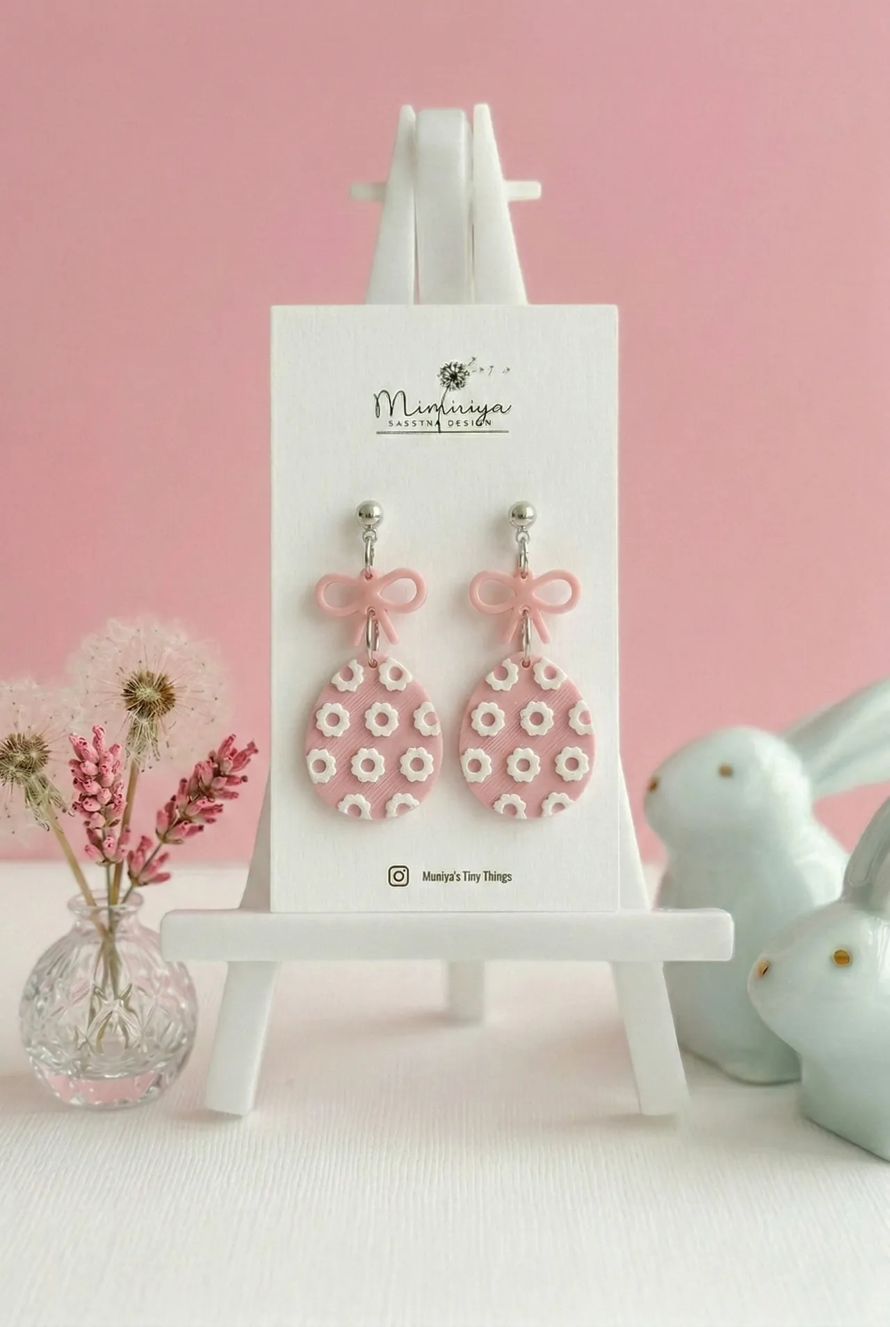 Blooming Easter Egg Earrings view 3