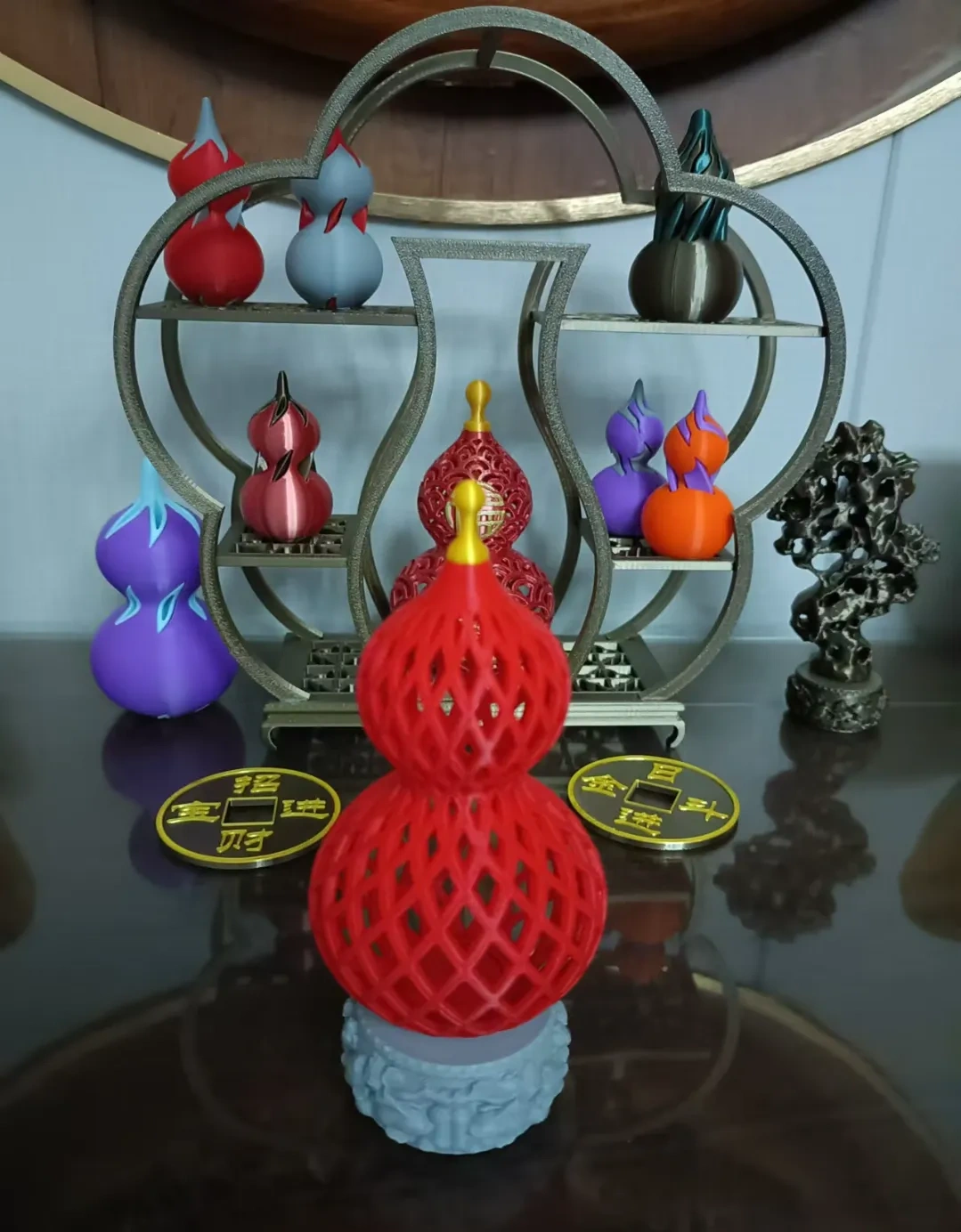 招财镂空葫芦Zhaocai hollow gourd