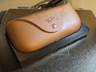 meta wayfarer leather case holder