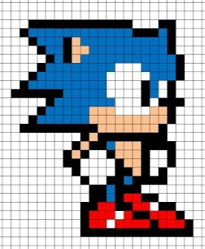 Sonic X pixel puzzle. Enjoy