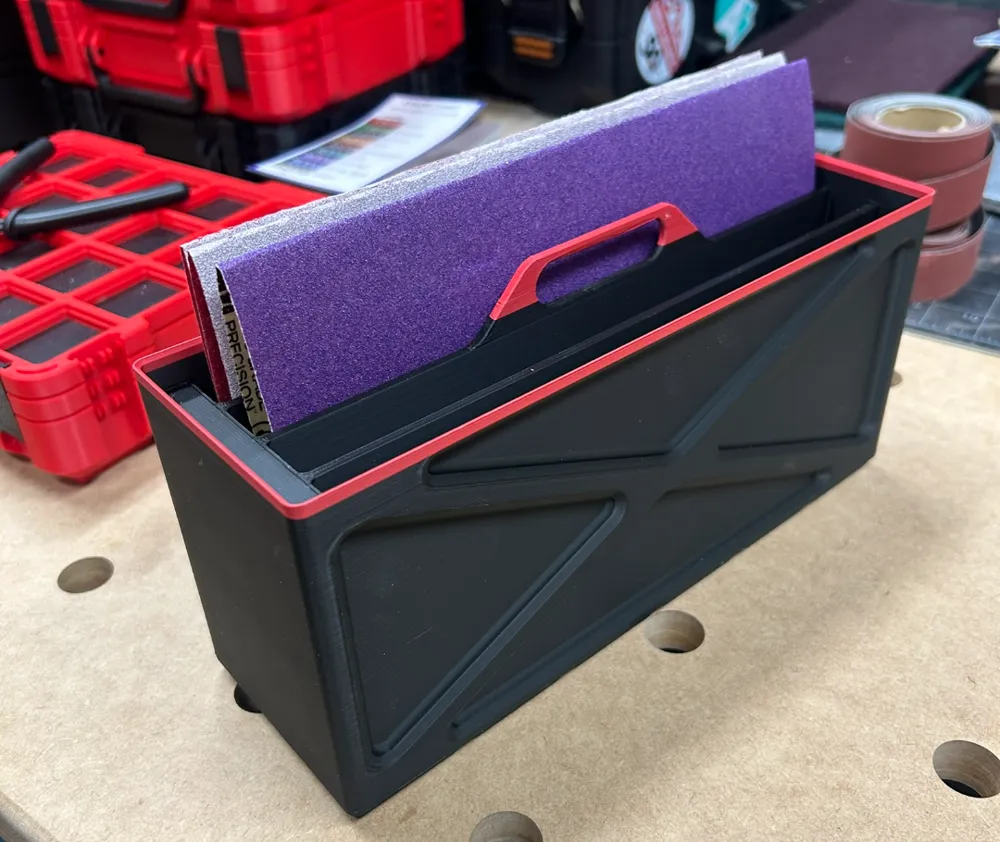 Gridfinity Sandpaper Crate by schuylab - MakerWorld