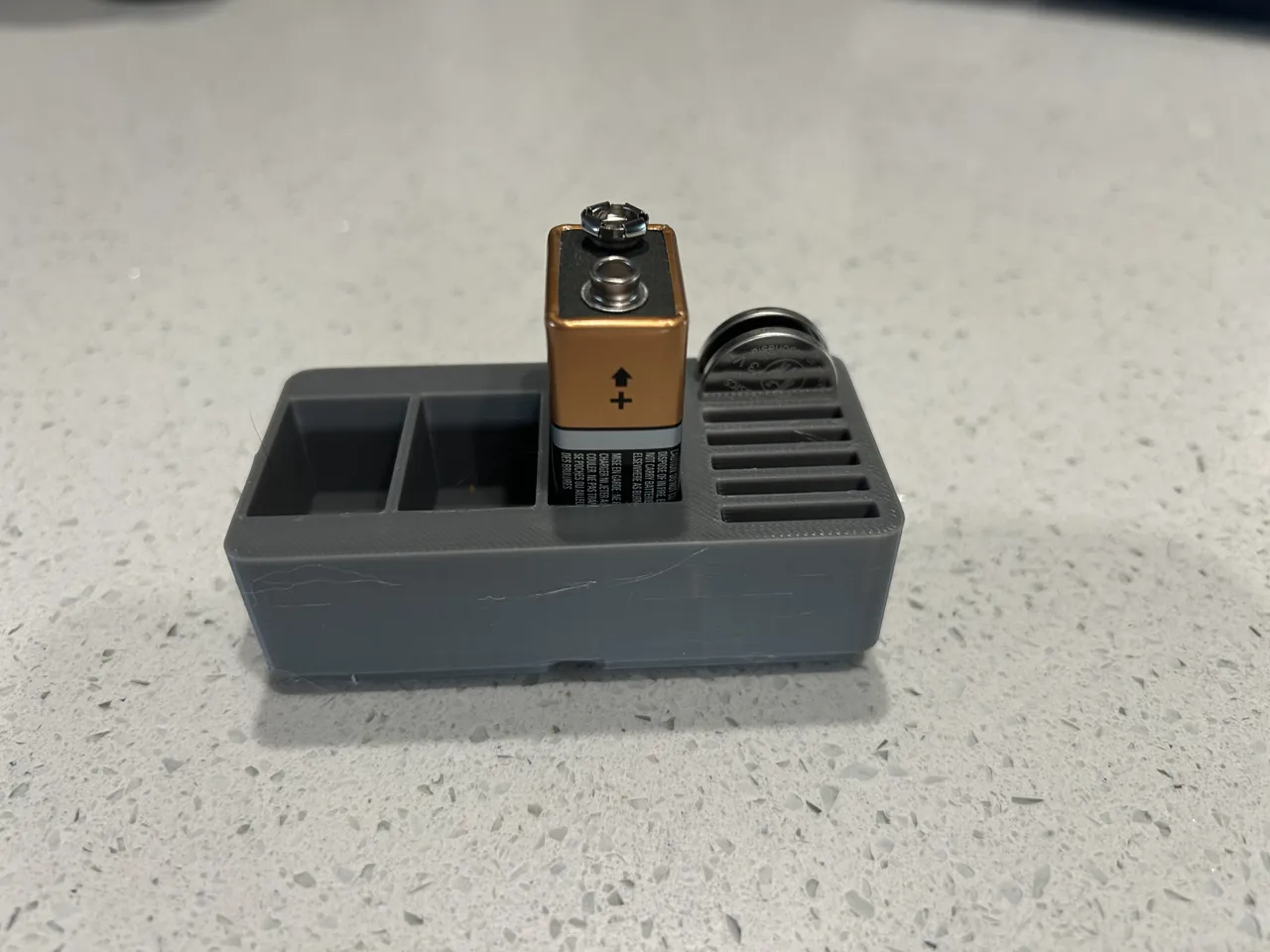 9V with CR2032 battery holders gridfinity 1x2 view 4