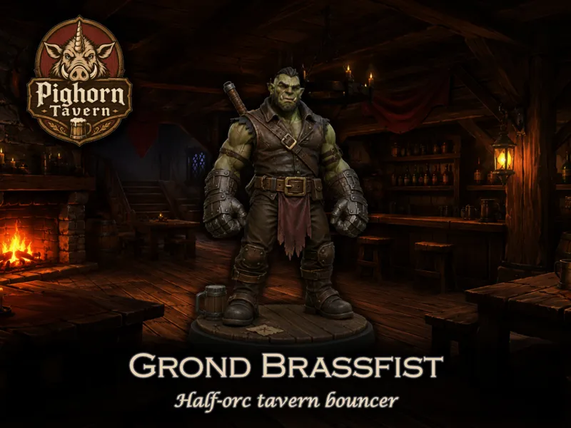 0.2 Pighorn Tavern Bouncer 28mm 32mm miniature