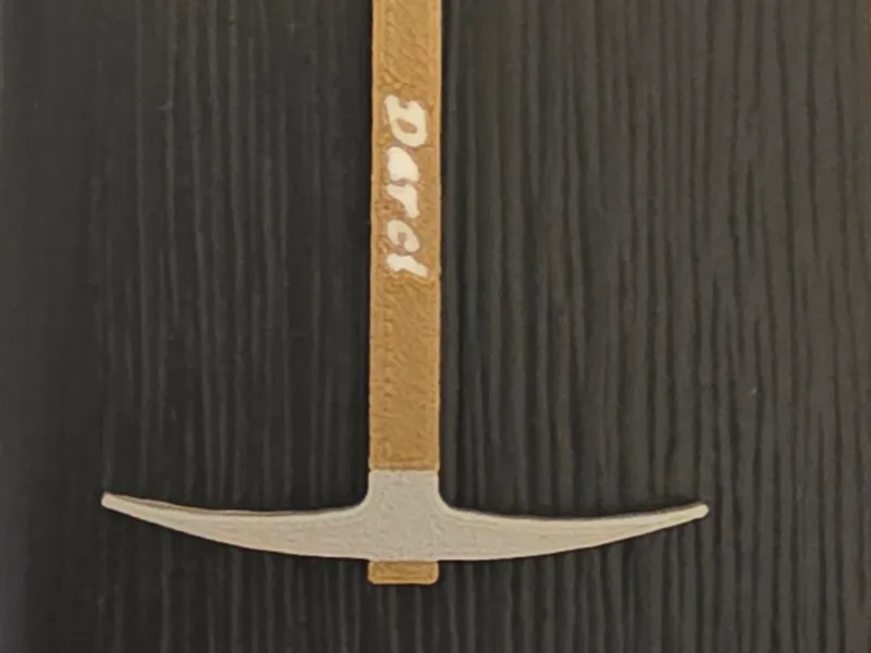 Pickaxe key chain